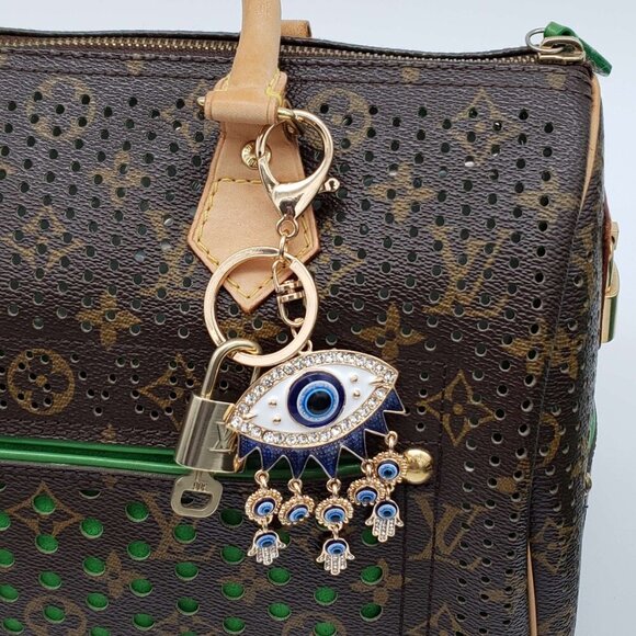 100% Auth Louis Vuitton Lock & Key with unbranded Bagcharm, Keycharm, Keychain - Picture 7 of 9